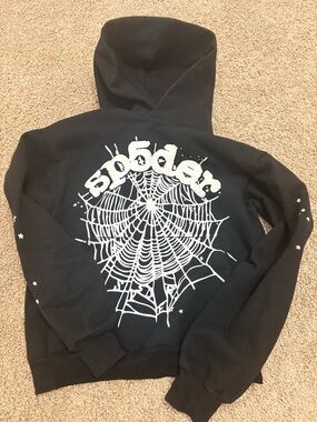 Black OG Web Sp5der Hoodie